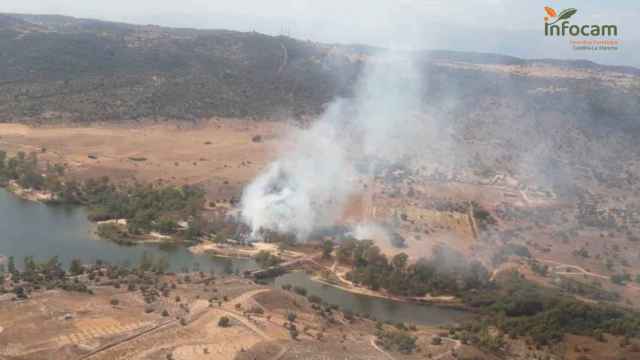 Incendio forestal en Pepino (Toledo). Foto: Plan Infocam.