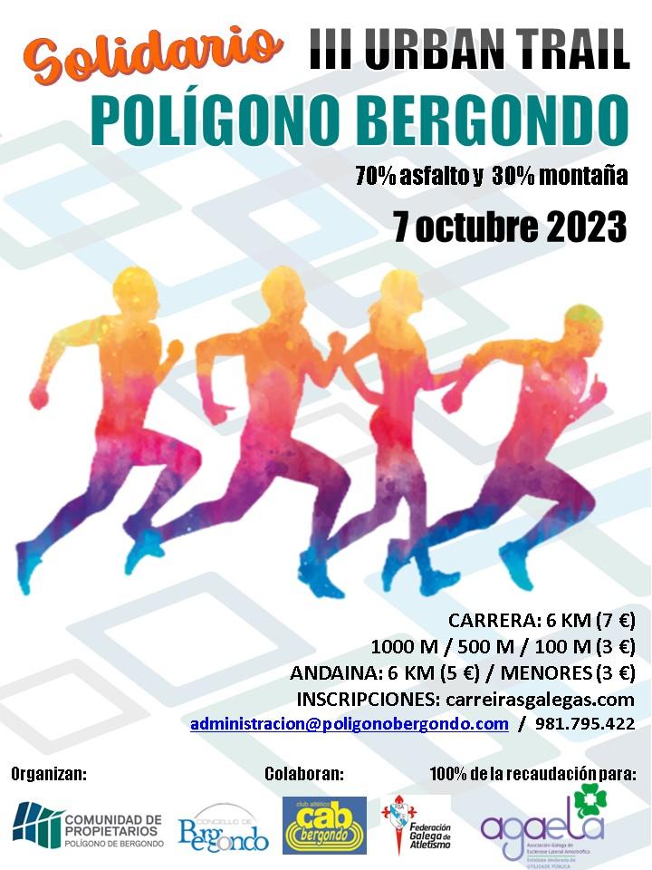 Cartel del III Urban Trail Polígono de Bergondo (Concello de Bergondo).