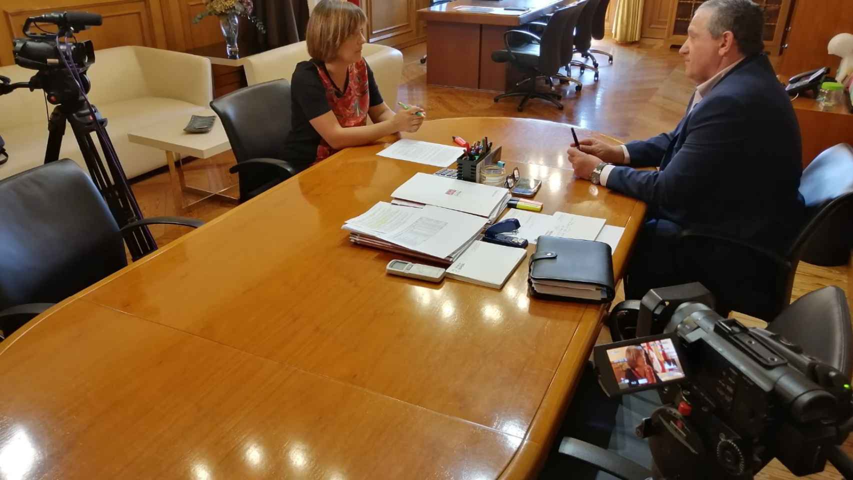 Javier Faúndez, presidente de la Diputación de Zamora, durante la entrevista