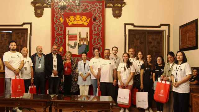 Recepción a los participantes en el Festival Internacional de Folclore de Zamora