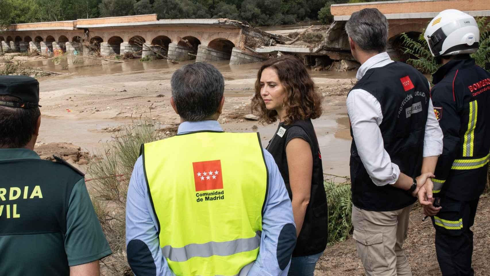 La presidenta de la Comunidad de Madrid, Isabel Díaz Ayuso, ha pedido al Gobierno de España que se declare el suroeste de la región como zona catastrófica.