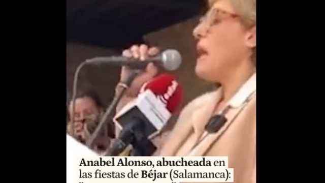 Anabel Alonso, abucheada en el pregón de Béjar