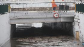 Vista de un túnel inundado en la localidad valenciana de Aldaya.