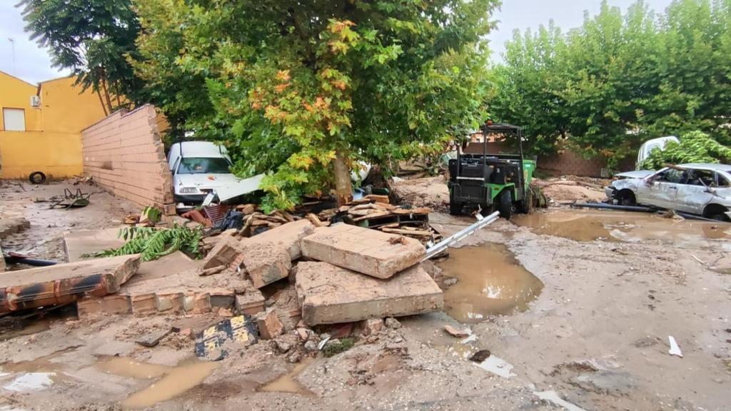 Consecuencias de una DANA en Chozas de Canales (Toledo) en 2023. Foto: Ayuntamiento.