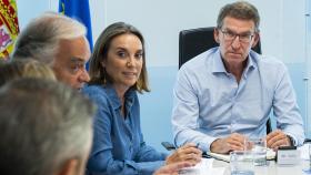 El líder del PP, Alberto Núñez Feijóo, este lunes en la reunión del comité de dirección de su partido.