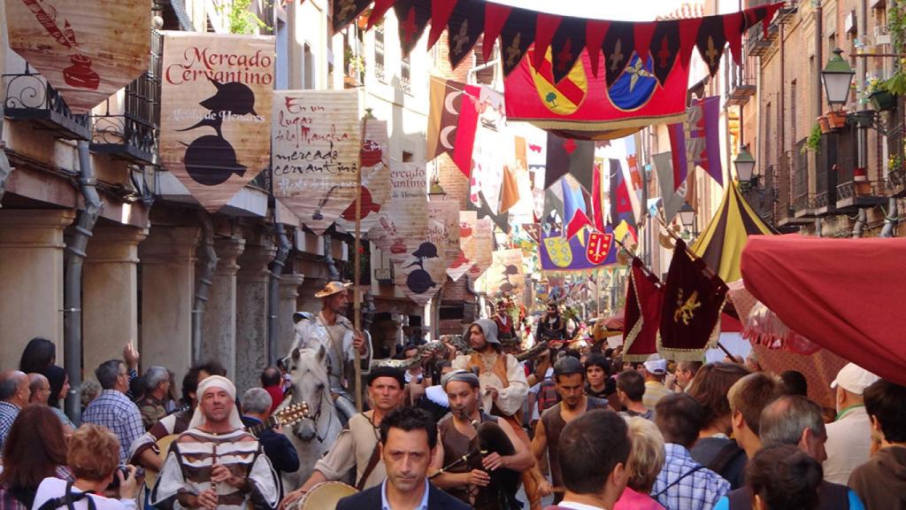 El mercado cervantino de Alcalá de Henares.