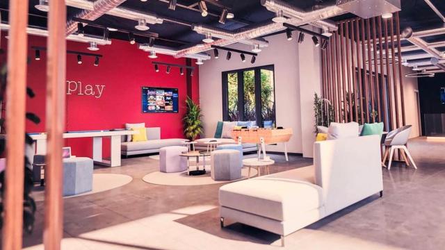 Una infografía del interior del futuro coliving en el Málaga Tech Park.