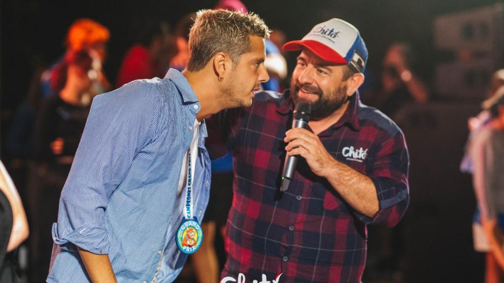 Chito y Eduardo Casanova, padrino del equipo.