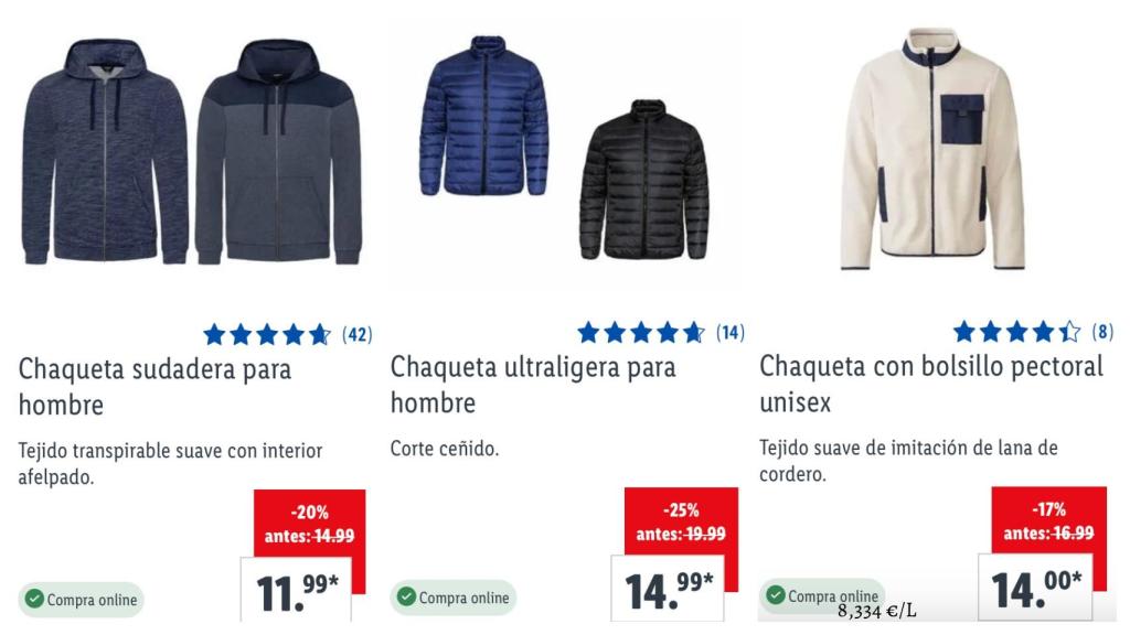 Chaquetas otoñales.