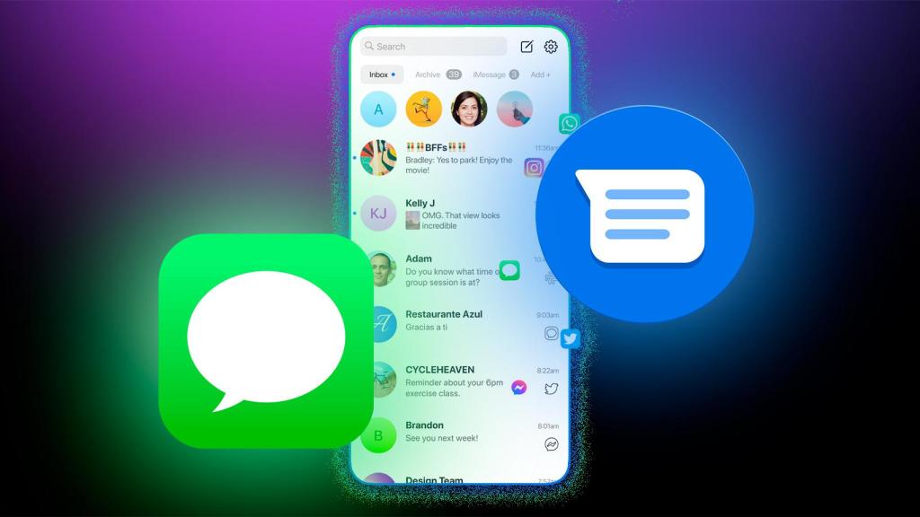 iMessage y Mensajes de Google en una única app