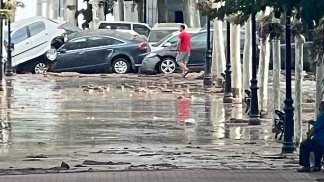 Inundaciones este lunes en la provincia de Cuenca. Foto: Voces de Cuenca