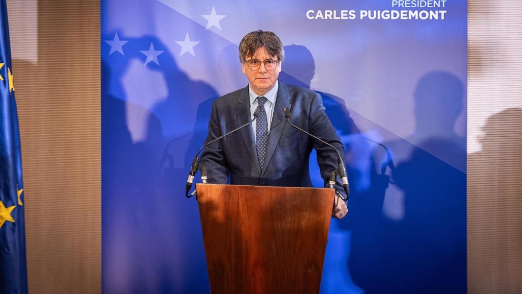 Carles Puigdemont este martes desde Bruselas.