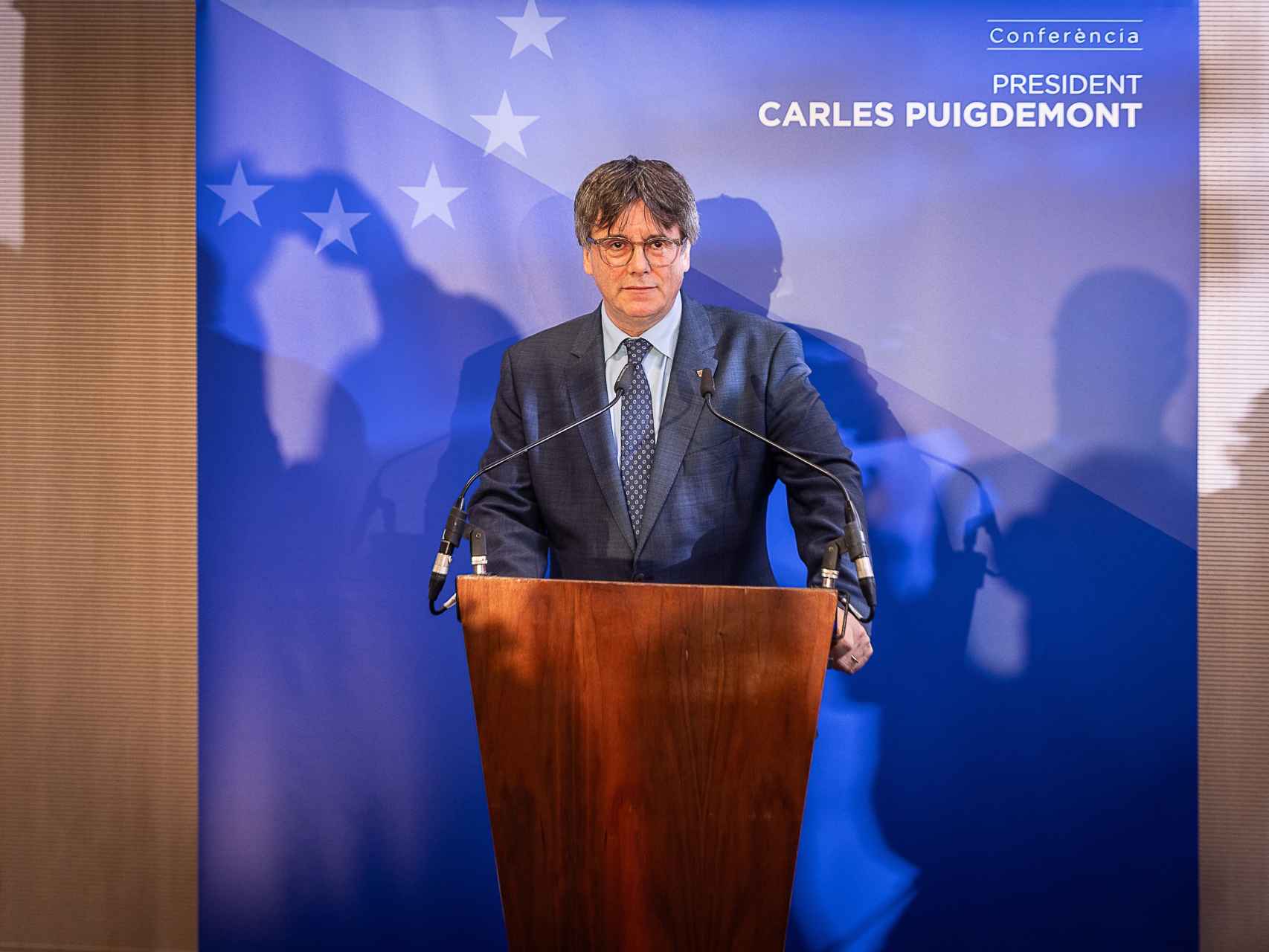 Carles Puigdemont este martes desde Bruselas.