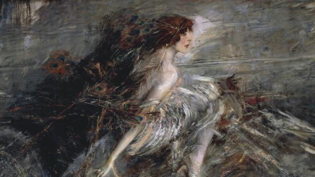 Retrato de Luisa Casati, por Giovanni Boldini (1986).