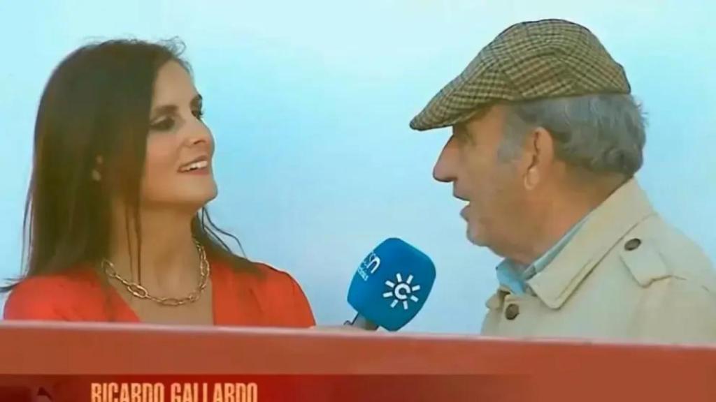 La periodista Noelia López y el ganadero Ricardo Gallardo.