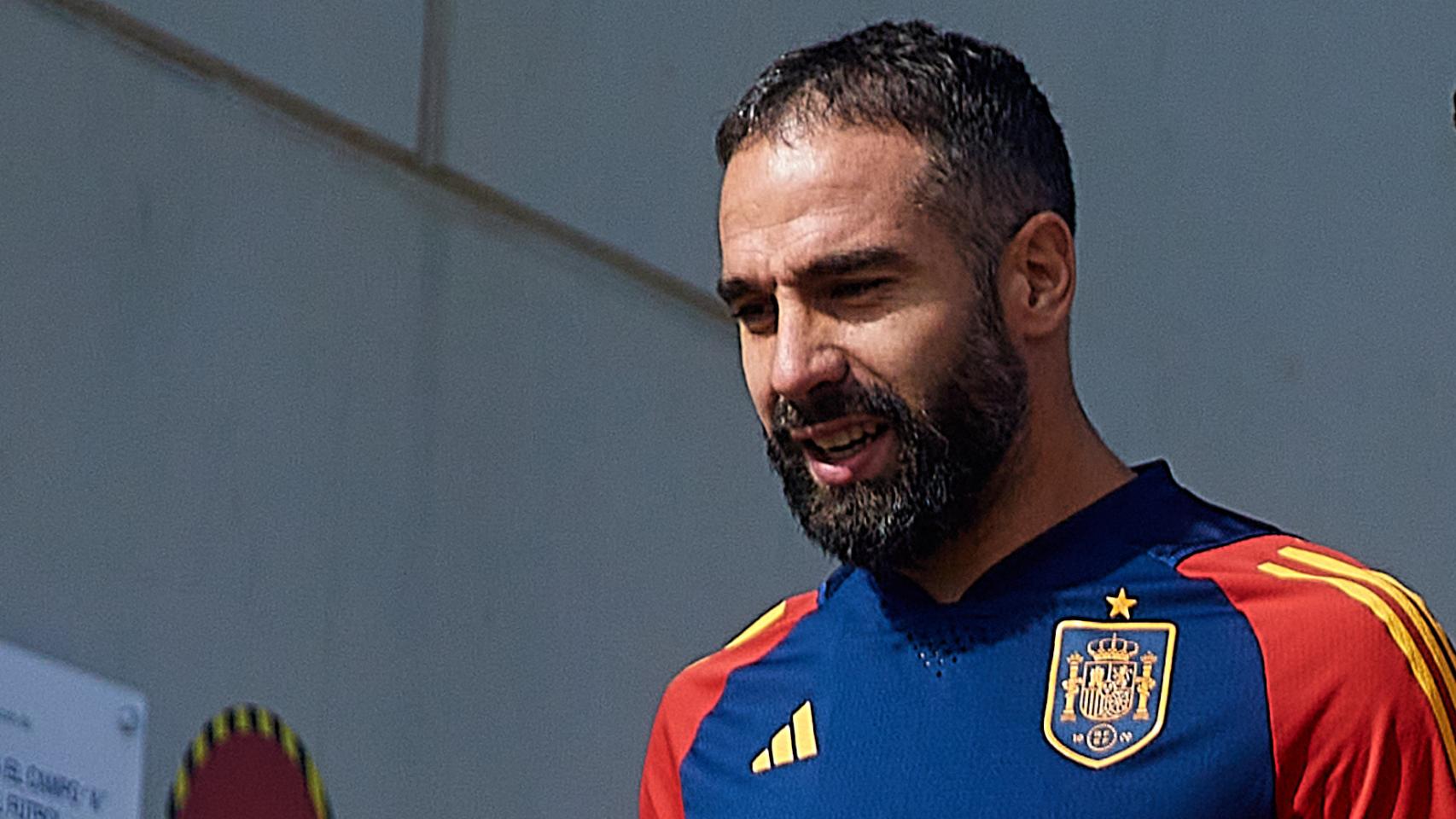 Dani Carvajal, en la concentración de la Selección