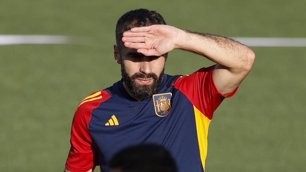 Dani Carvajal, en la concentración de la Selección