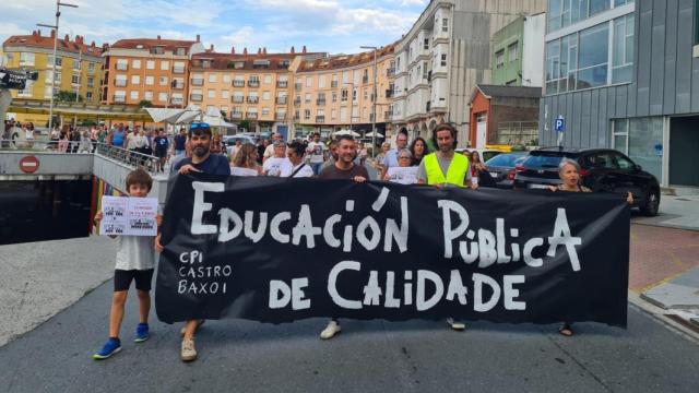 Manifestación en Miño.