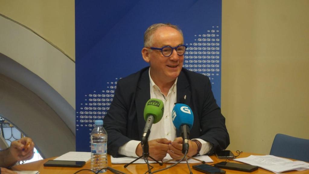 Miguel Lorenzo, portavoz del PP local, en rueda de prensa