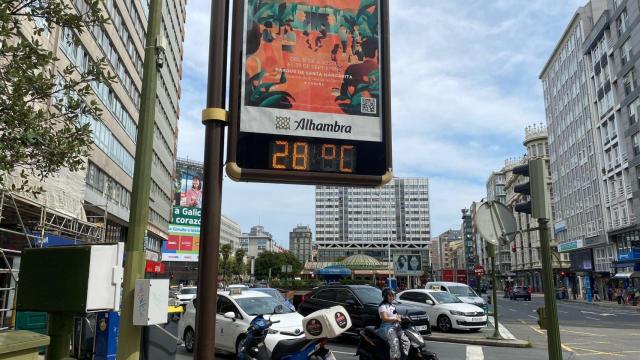 Termómetro de la calle de A Coruña en el día de hoy