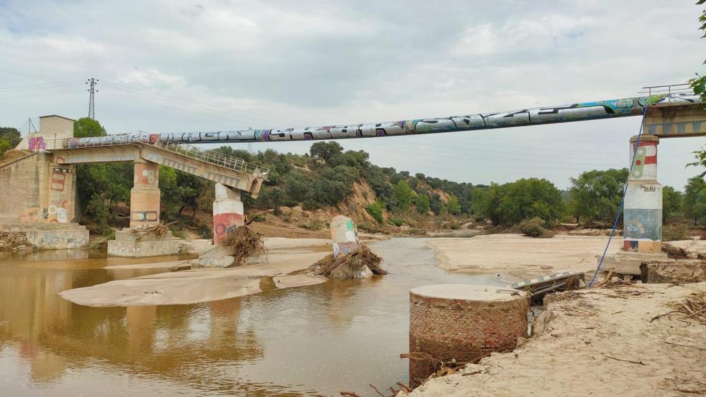 El acueducto de Aldea del Fresno, parcialmente derruido por la DANA.