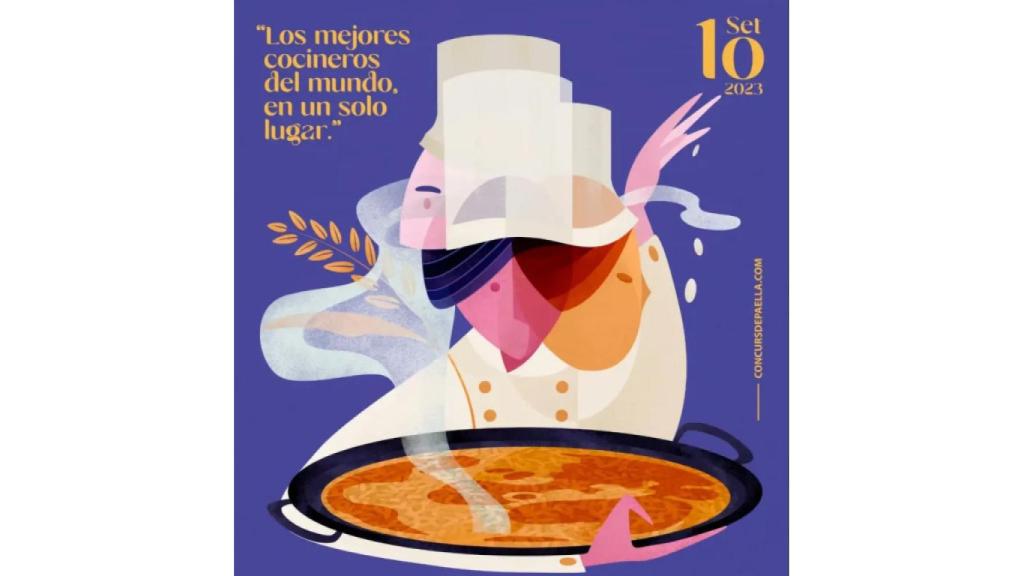 El cartel para la 62ª edición del Concurso Internacional de Paellas de Sueca