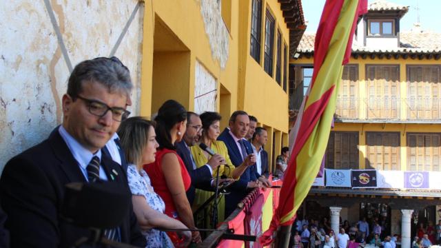 Antonio Gavilanes dando el pregón en Tordesillas