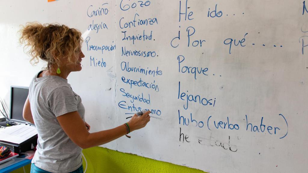 Una de las profesoras del Manuel Núñez de Arenas.