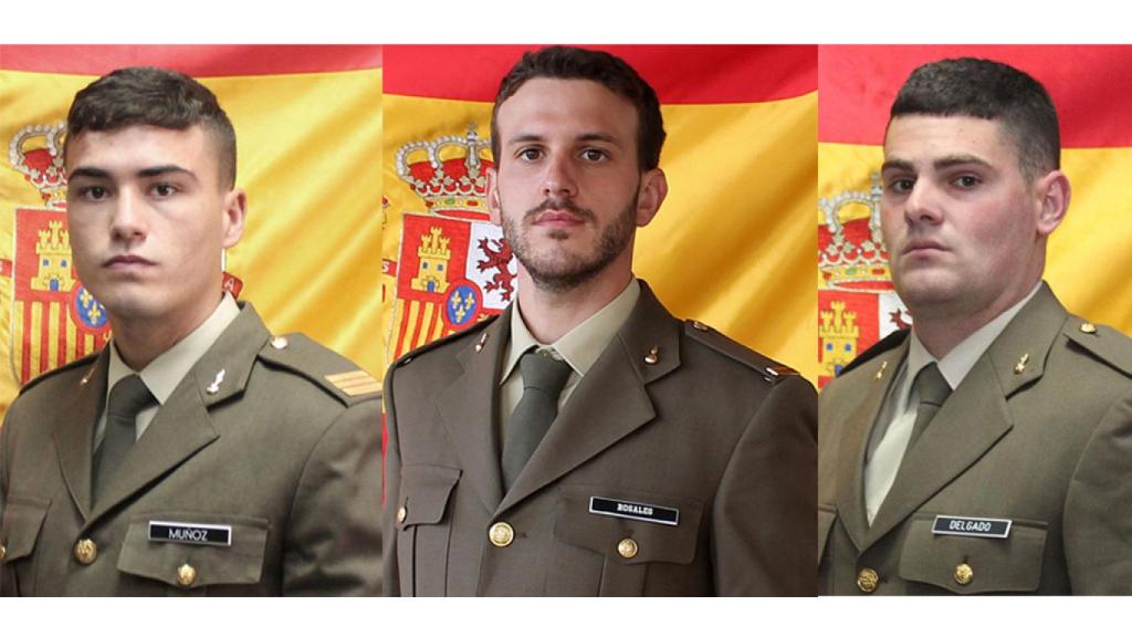 El sargento Muñoz y los artilleros Rosales y Delgado