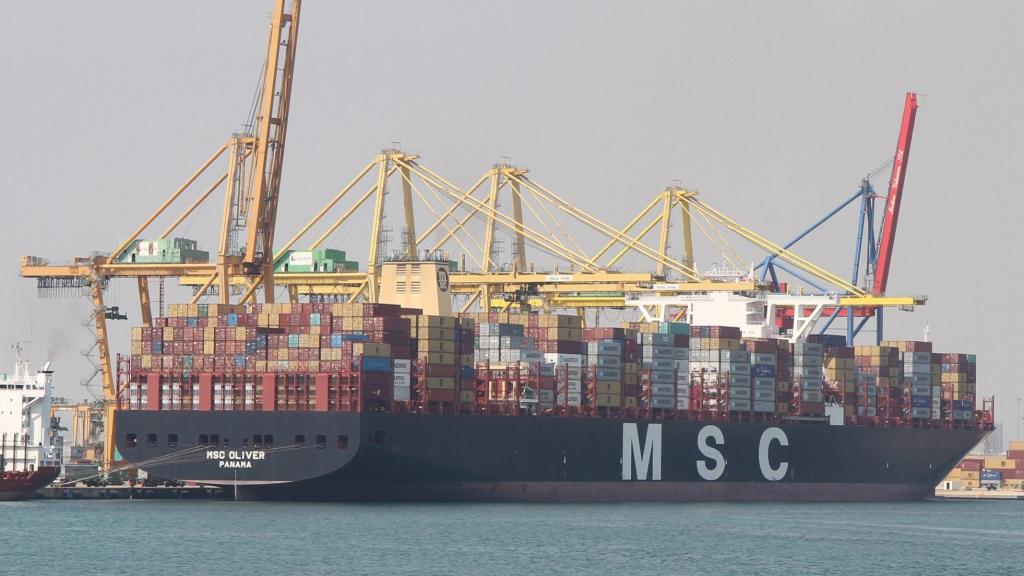 Buque de MSC en el Puerto de Valencia. EE