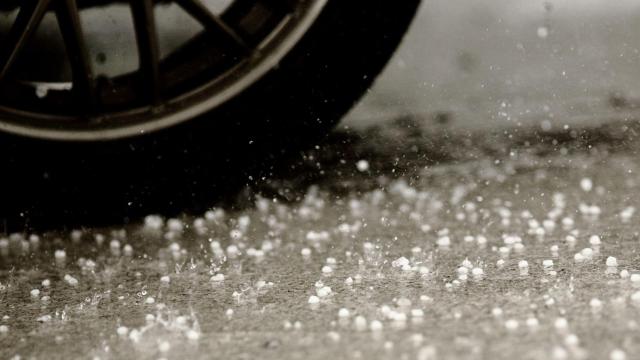 Granizo en una imagen de archivo