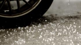 Granizo en una imagen de archivo.