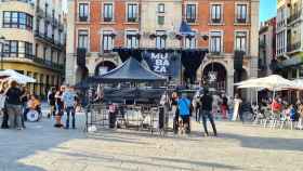 Imagen de la Plaza Mayor de Zamora, en la tarde de este domingo.