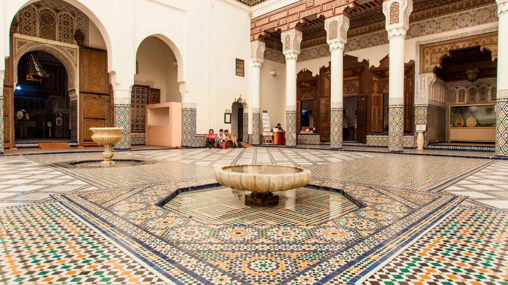 Interior del palacio Dar Si Said, antes del terremoto.