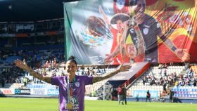 Jenni Hermoso recibe un homenaje en el estadio del Pachuca