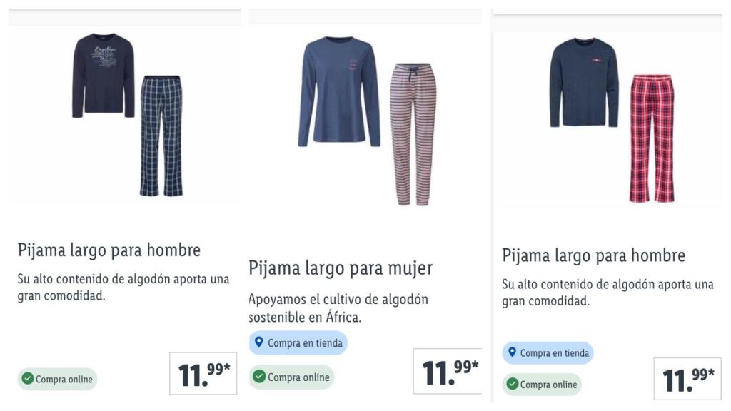 Pijamas otoñales.