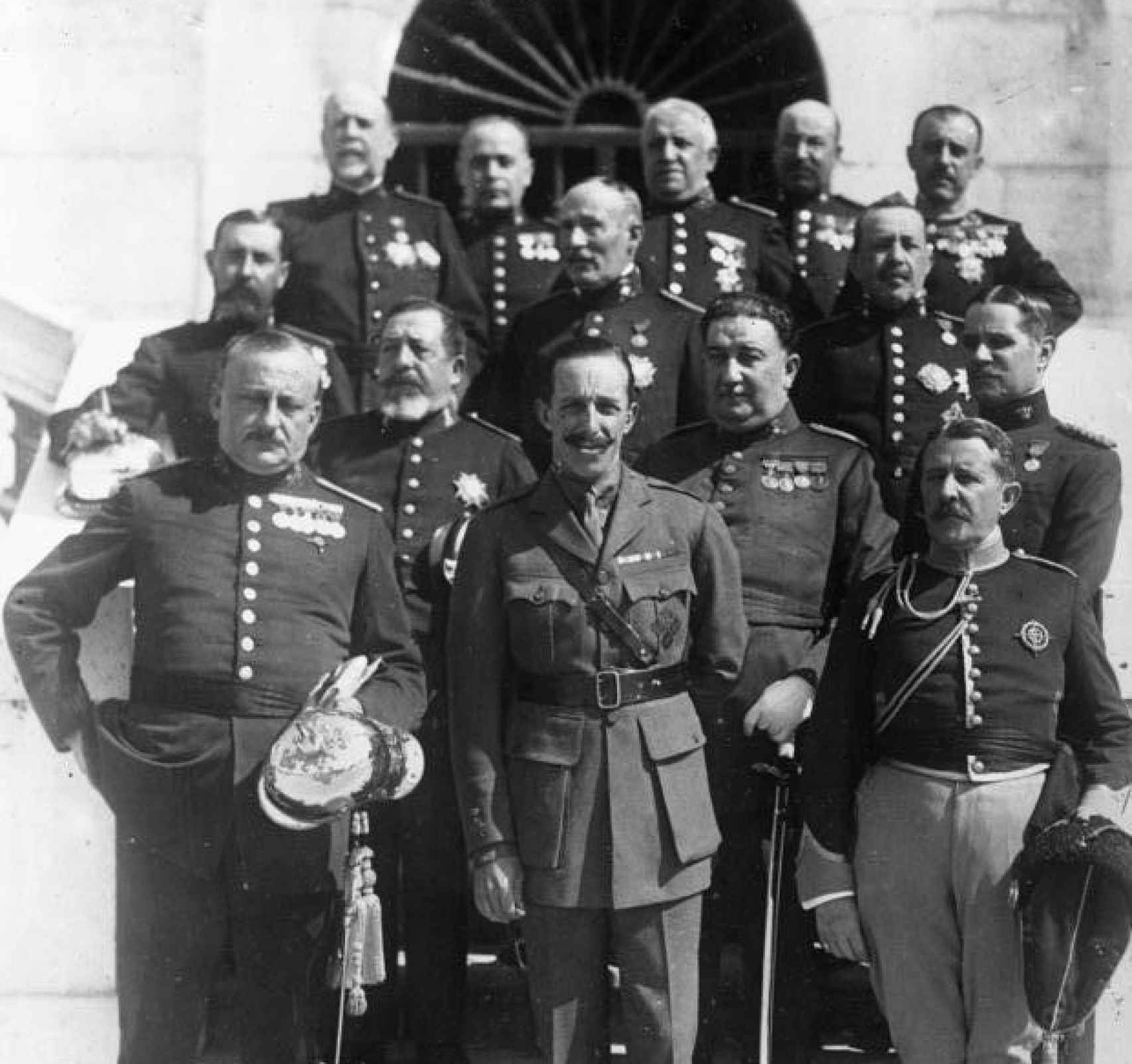 Primo de Rivera, Alfonso XIII y el Directorio militar. Madrid, 18 de septiembre de 1923.