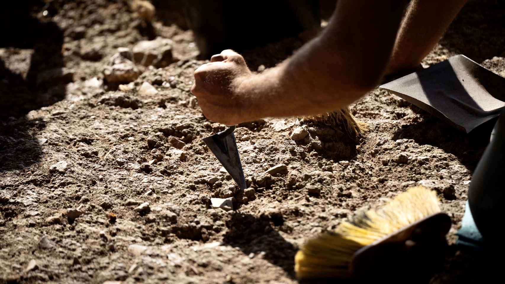 Detalle de los trabajos de excavación en Cerro del Villar.