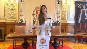 La concejala de Turismo, Eventos y Marca Valladolid, Blanca Jiménez, en una rueda de prensa en el Ayuntamiento de Valladolid