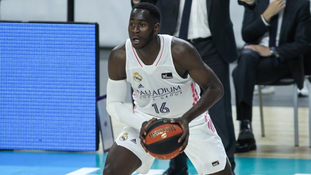 Usman Garuba, durante un partido con el Real Madrid en 2021.