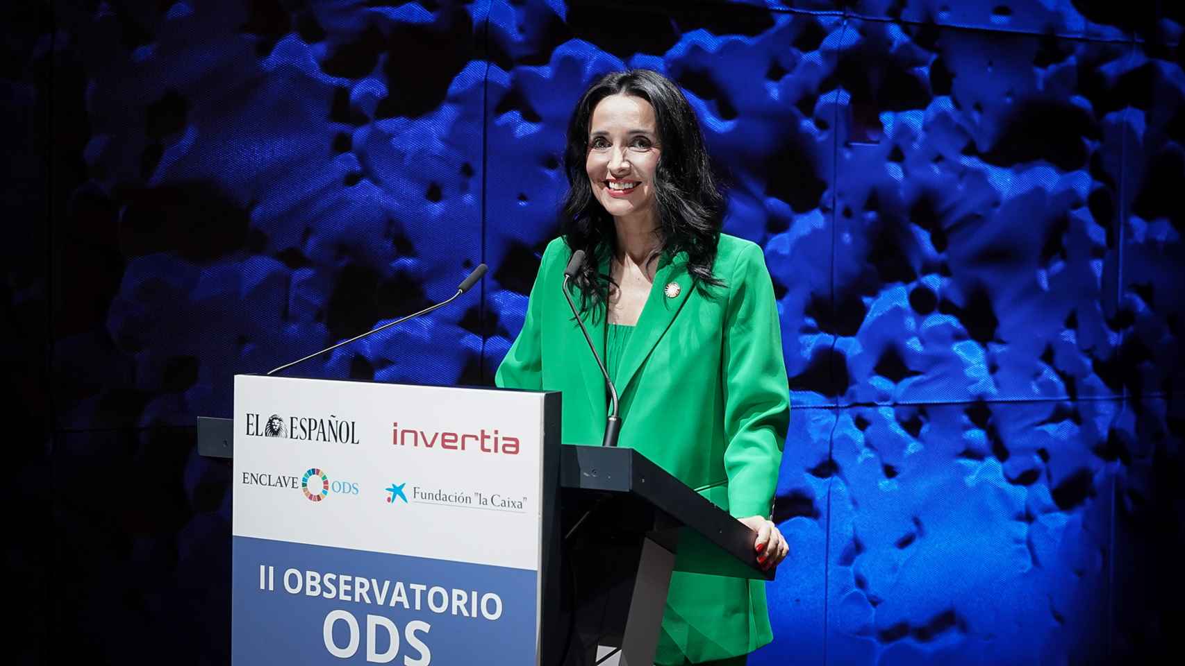 Cruz Sánchez de Lara, vicepresidenta de EL ESPAÑOL y editora de Enclave ODS, durante su intervención en la apertura del II Observatorio de los ODS.