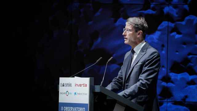 El presidente de La Rioja, Gonzalo Capellán, este martes durante el  II Observatorio de los Objetivos de Desarrollo Sostenible (ODS).