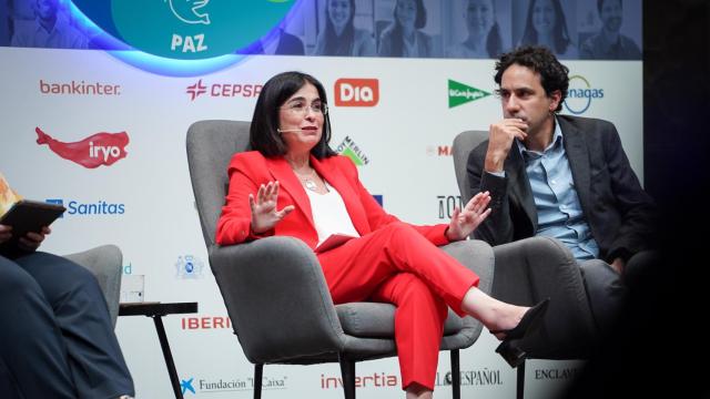 Carolina Darias, durante su intervención en la mesa redonda 'El futuro del urbanismo: ciudades de 15 minutos, supermanzanas, reverdecer las ciudades y servicios urbanos eficientes'.