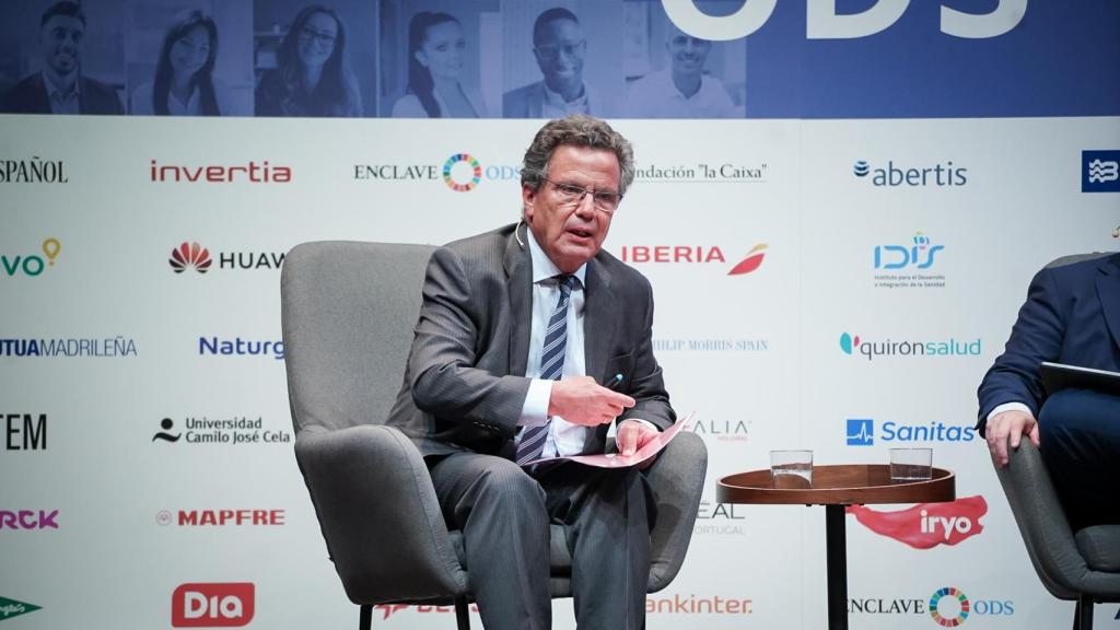 Javier Torres, presidente de Sareb, durante su intervención en la mesa redonda ' Vivienda social'; en la primera jornada del II Observatorio de los ODS.