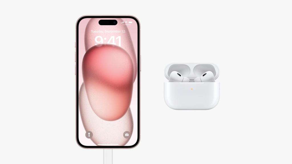 iPhone 15 y AirPods Pro 2 con USB-C