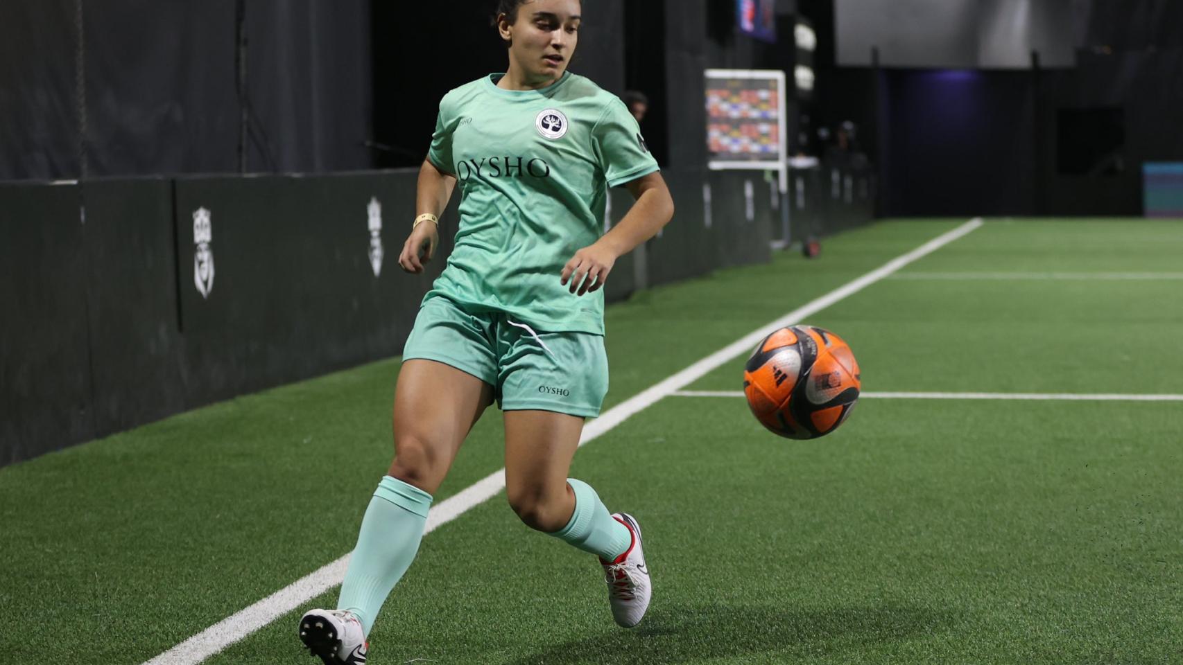 Ana Mayoral durante su debut con Las Troncas en la Queens Cup, contra Saiyans.