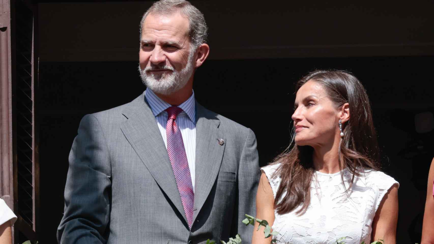Felipe VI y Letizia en su último acto institucional en Pamplona, hace unos días.