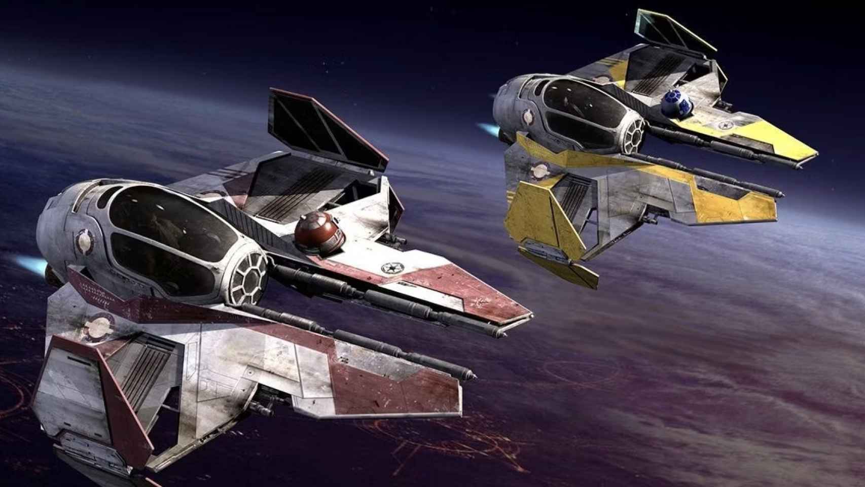 El Interceptor ligero Delta-7 en 'Star Wars'.