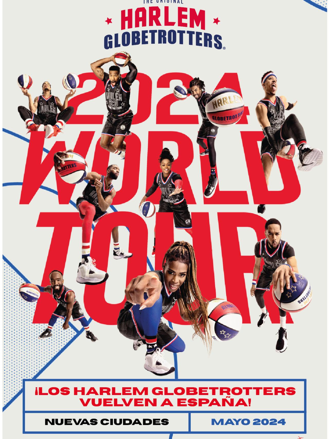 Cartel promocional de la Harlem Globetrotters World Tour 2024