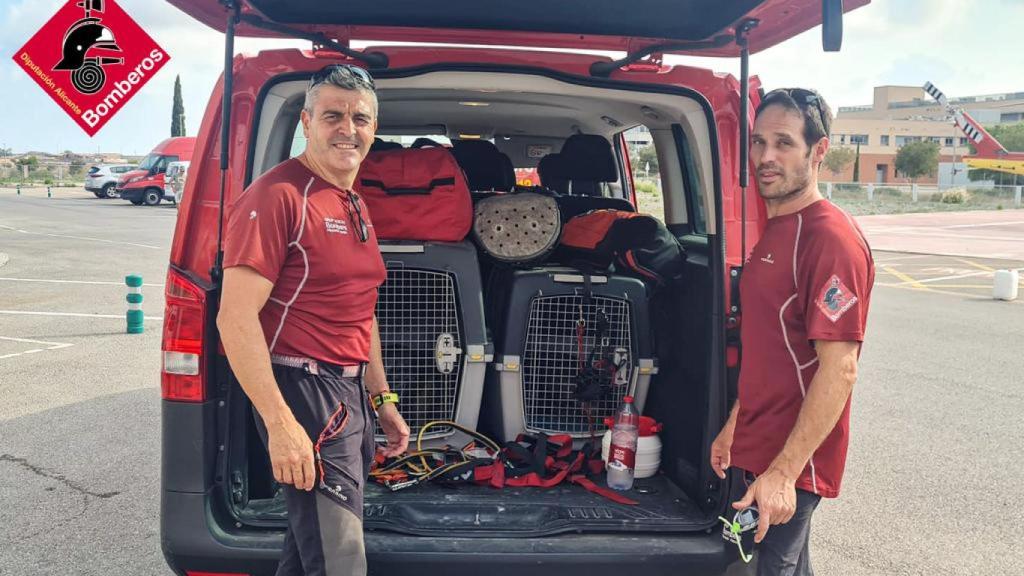 Los bomberos que están yendo a Libia.